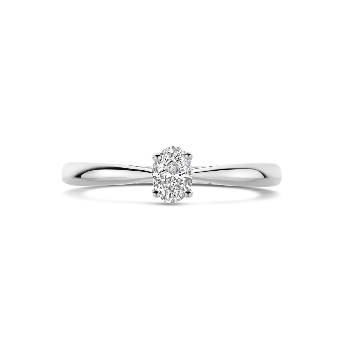 pierścionek z lab-grown diamentem 0.25ct h si 14K białe złoto