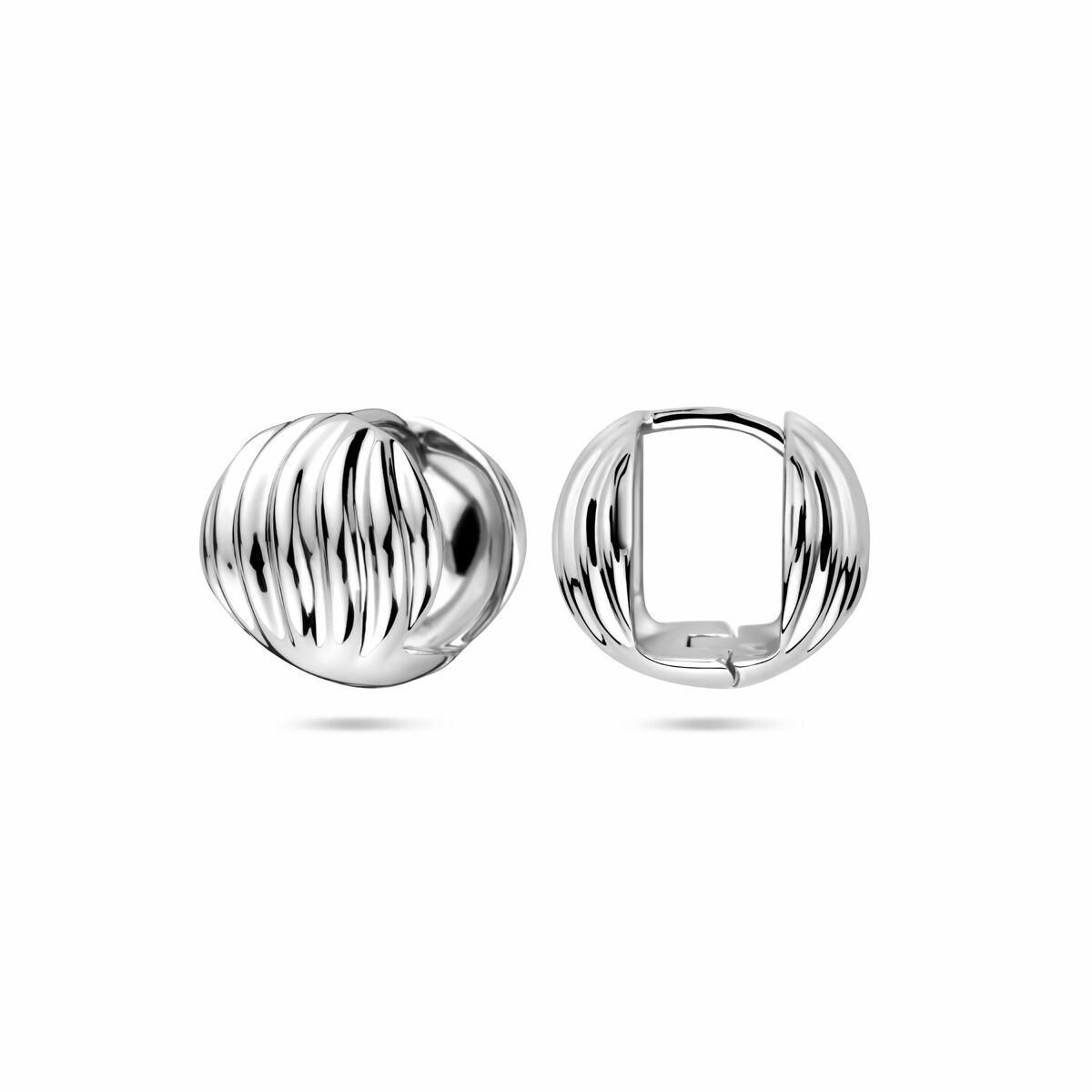 kolczyki koła 14 mm srebro rodowane