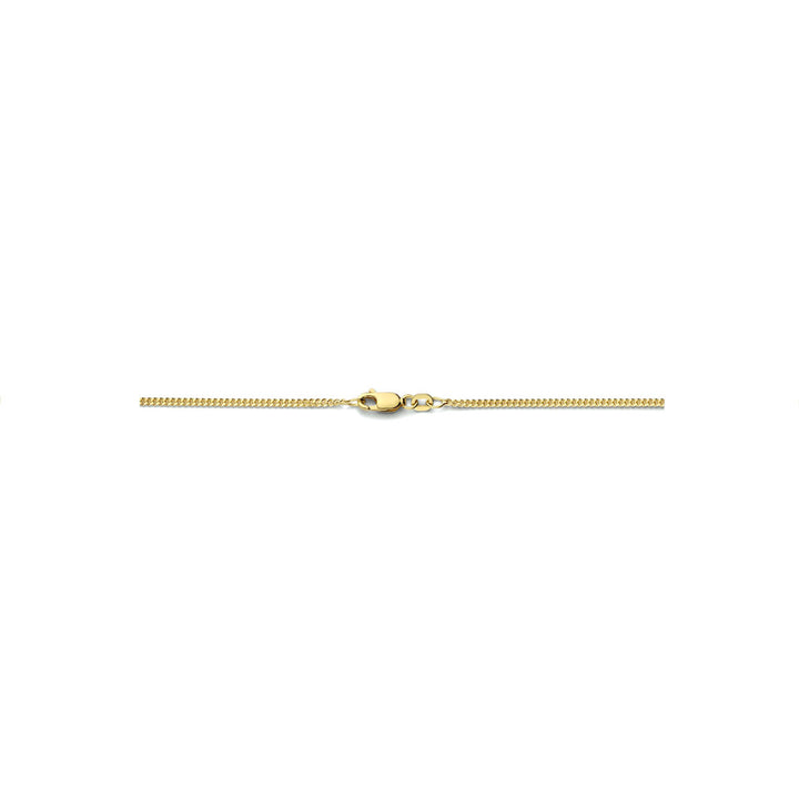collier gourmette 4-zijdes geslepen 1,8 mm 3 micron zilver verguld (geel)