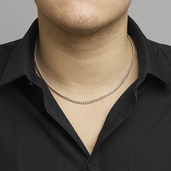 collier geslepen gourmette 4,3 mm edelstaal