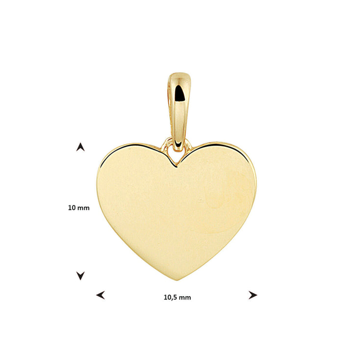 graveerhanger hart 14K geelgoud