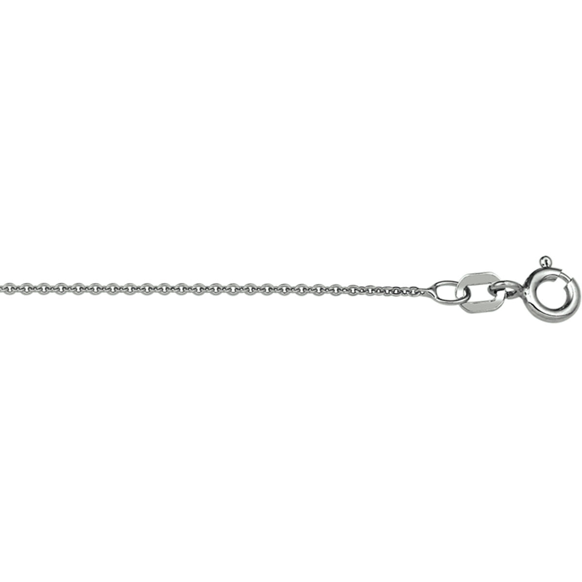 srebrny naszyjnik ankerowy o grubości 1,2 mm, długość 41 + 4 cm, z rhodium.
