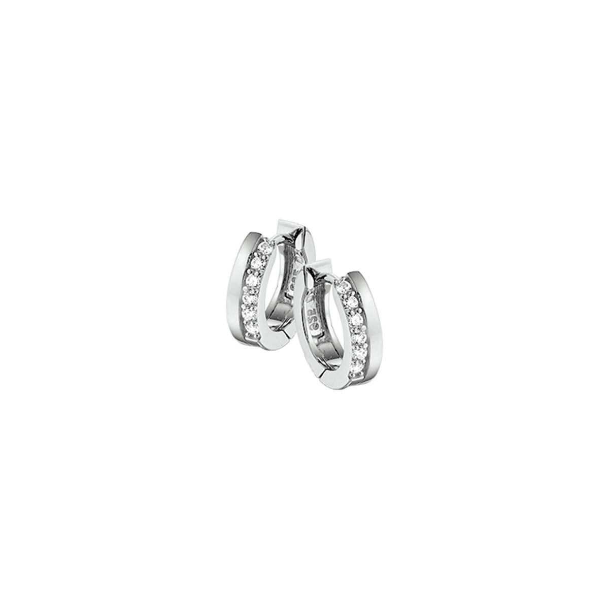 klapoorringen zirkonia zilver gerhodineerd