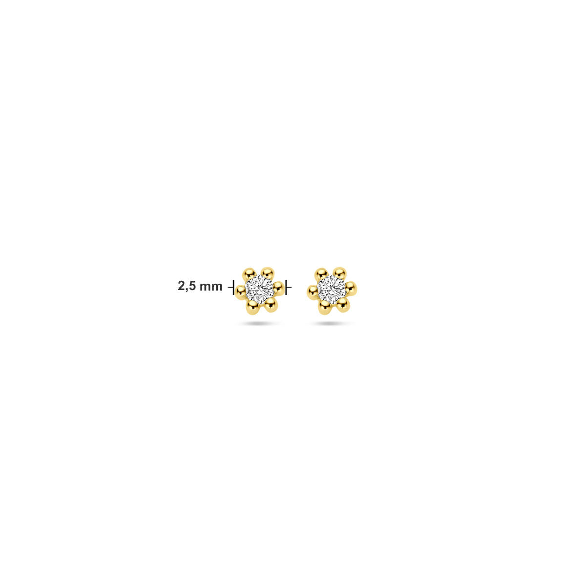 kolczyki wkrętki diament 0.04ct (2x 0.02ct) h p1 14K żółte złoto