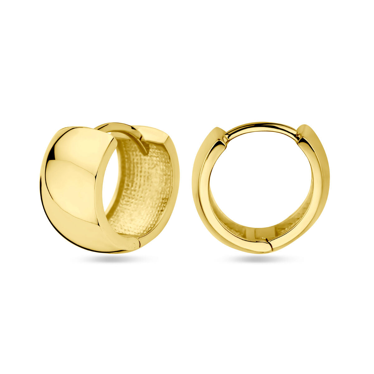 kolczyki koła 15 mm 14K żółte złoto