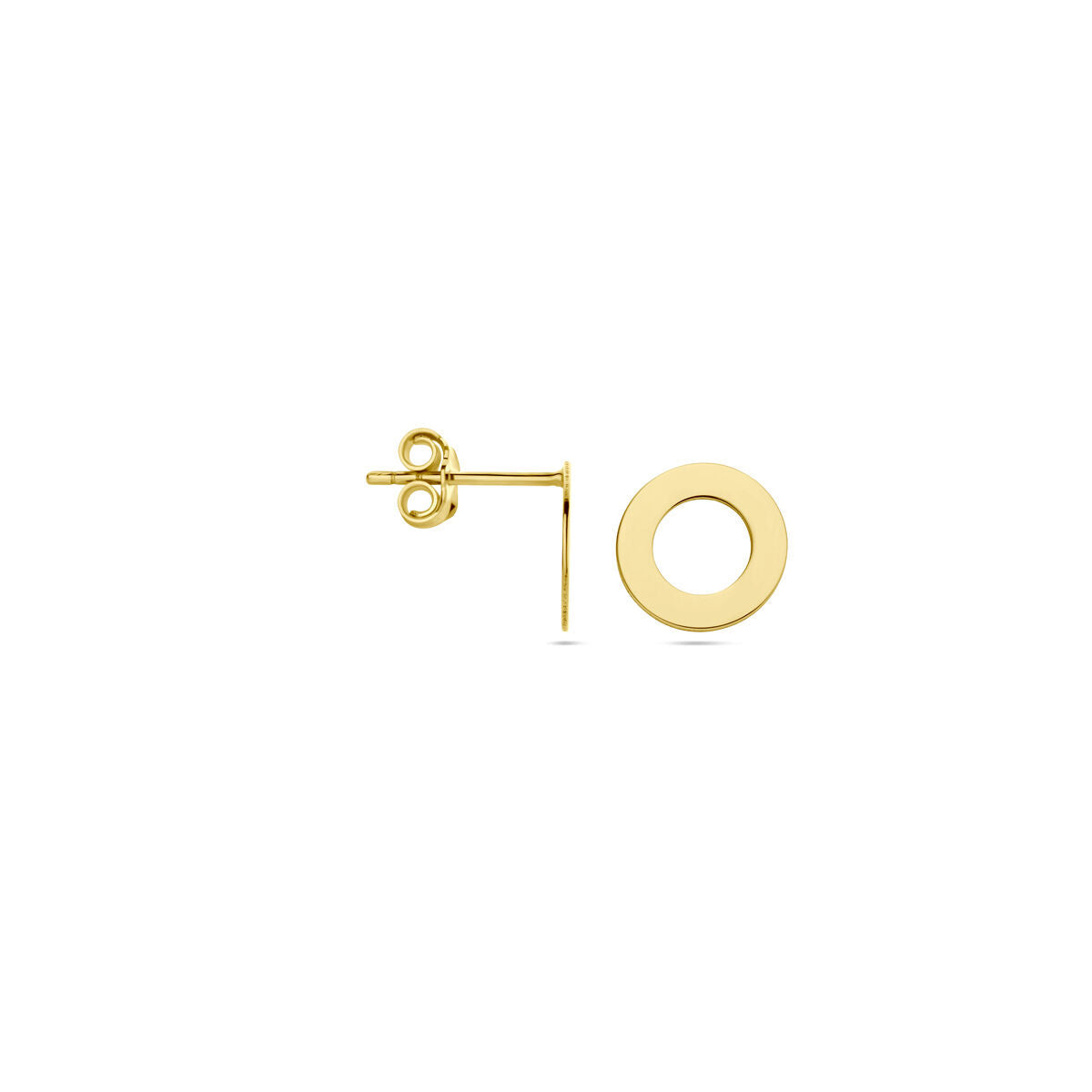 oorknoppen cirkel 14K geelgoud