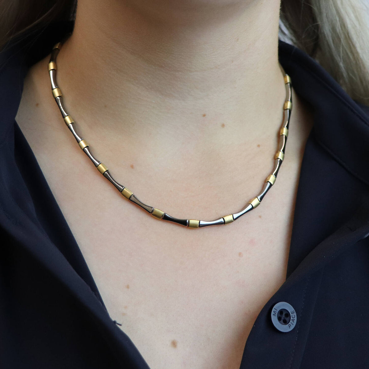 Naszyjnik Boccia Titanium Bicolor 08045-04