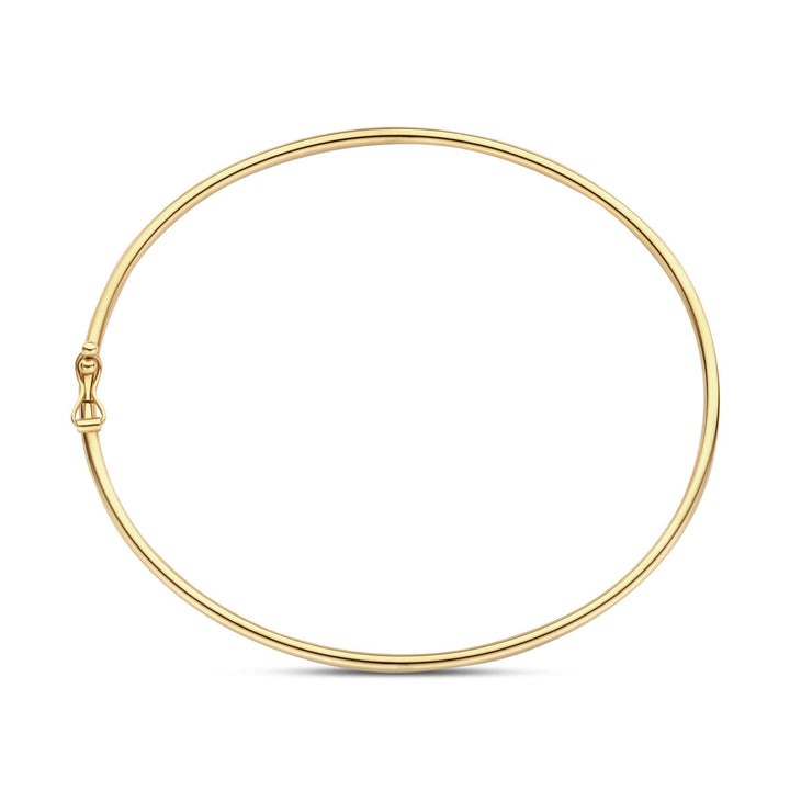 bangle dop ronde buis 1,8 mm  60 x 55 mm 14K geelgoud