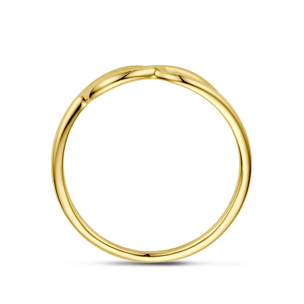 pierścionek infinity 14K żółte złoto
