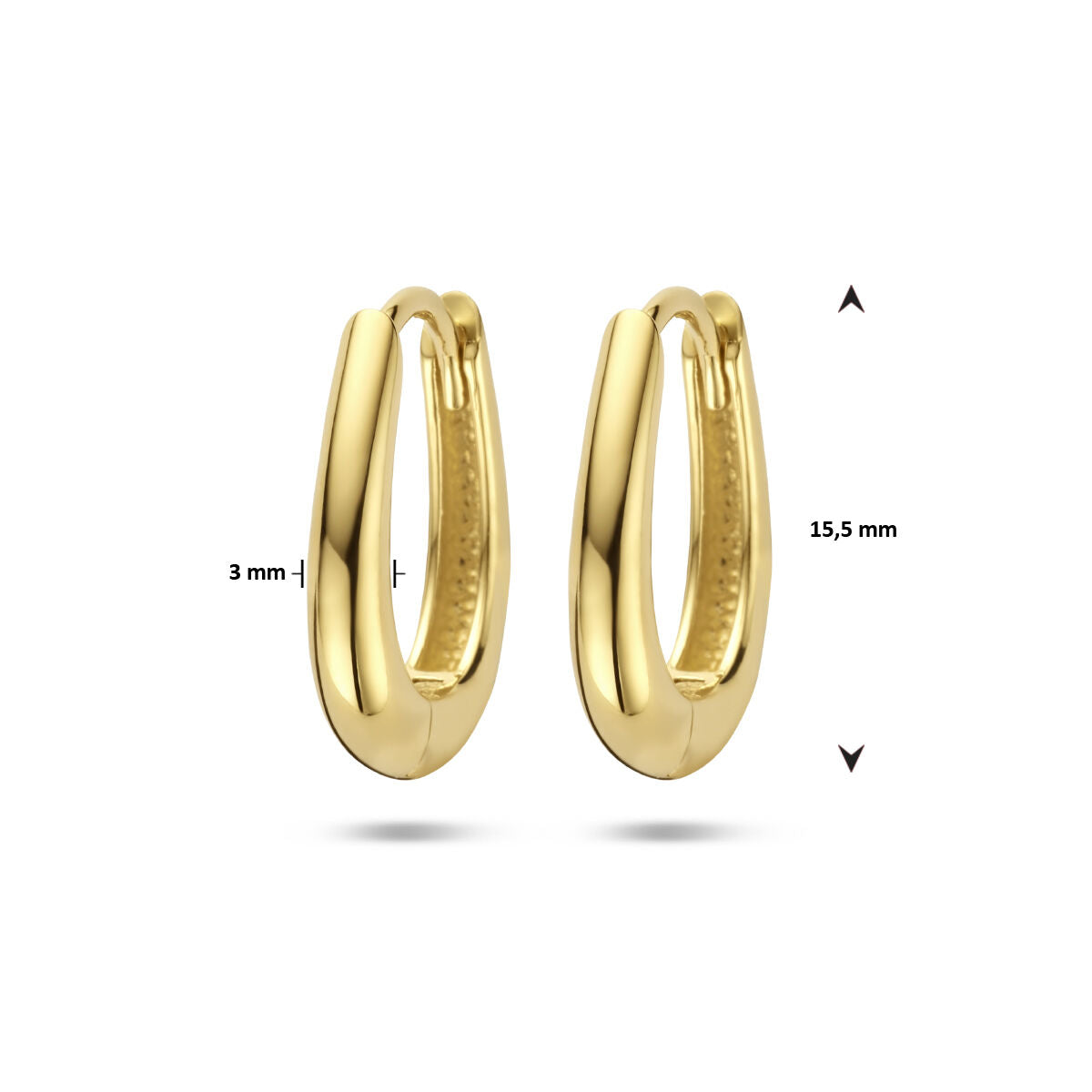 klapkolczyki 14K żółte złoto