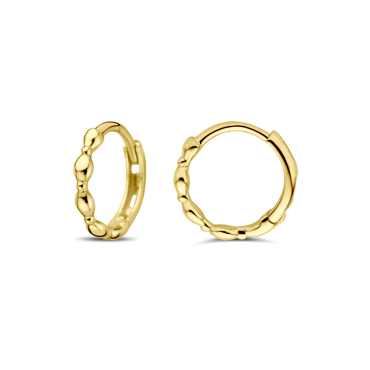 kolczyki koła 10 mm 14K żółte złoto