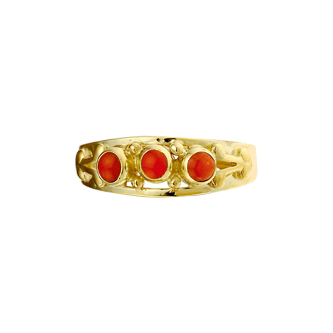 ring koraal 14K geelgoud
