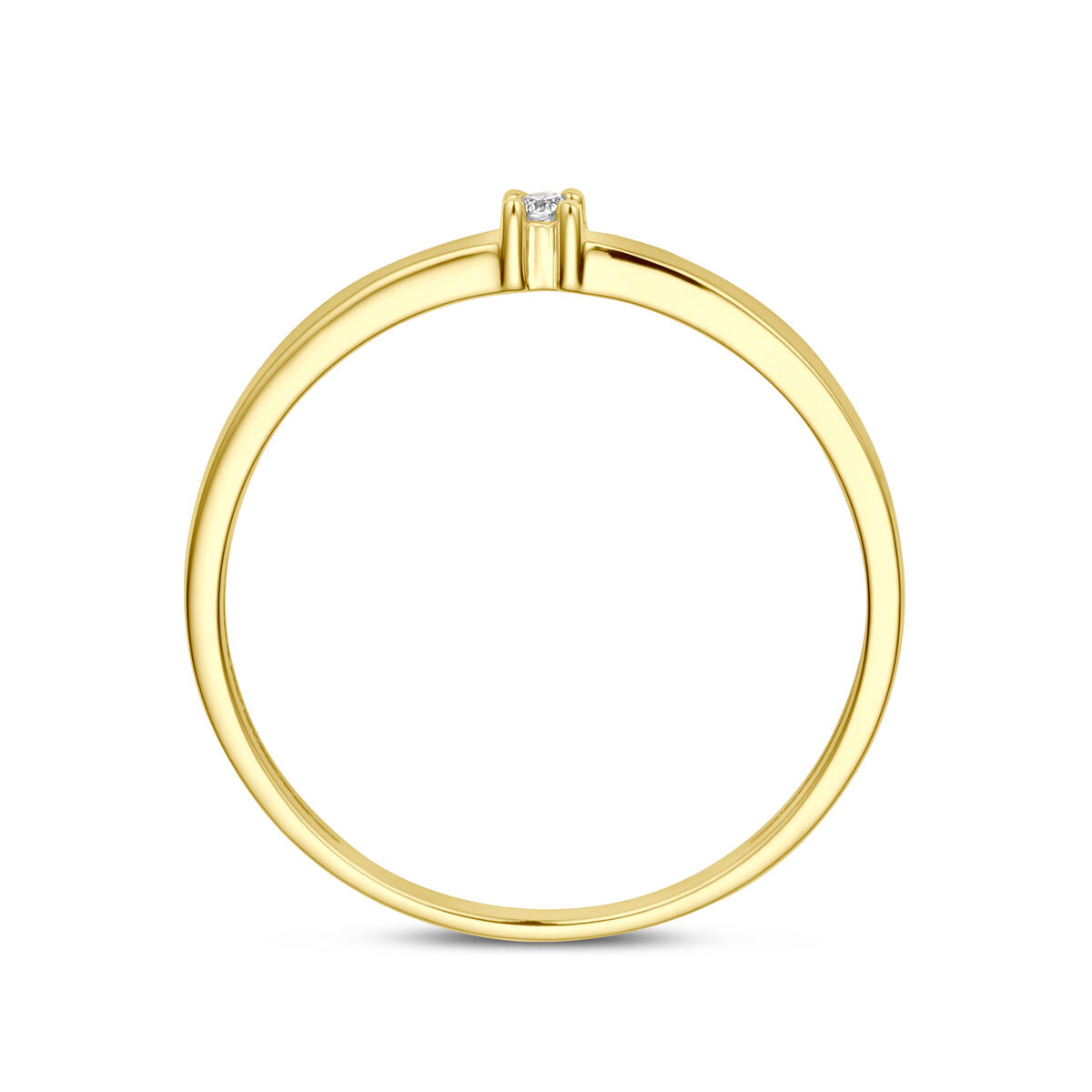 pierścionek diament 0.02ct h p1 14K żółte złoto