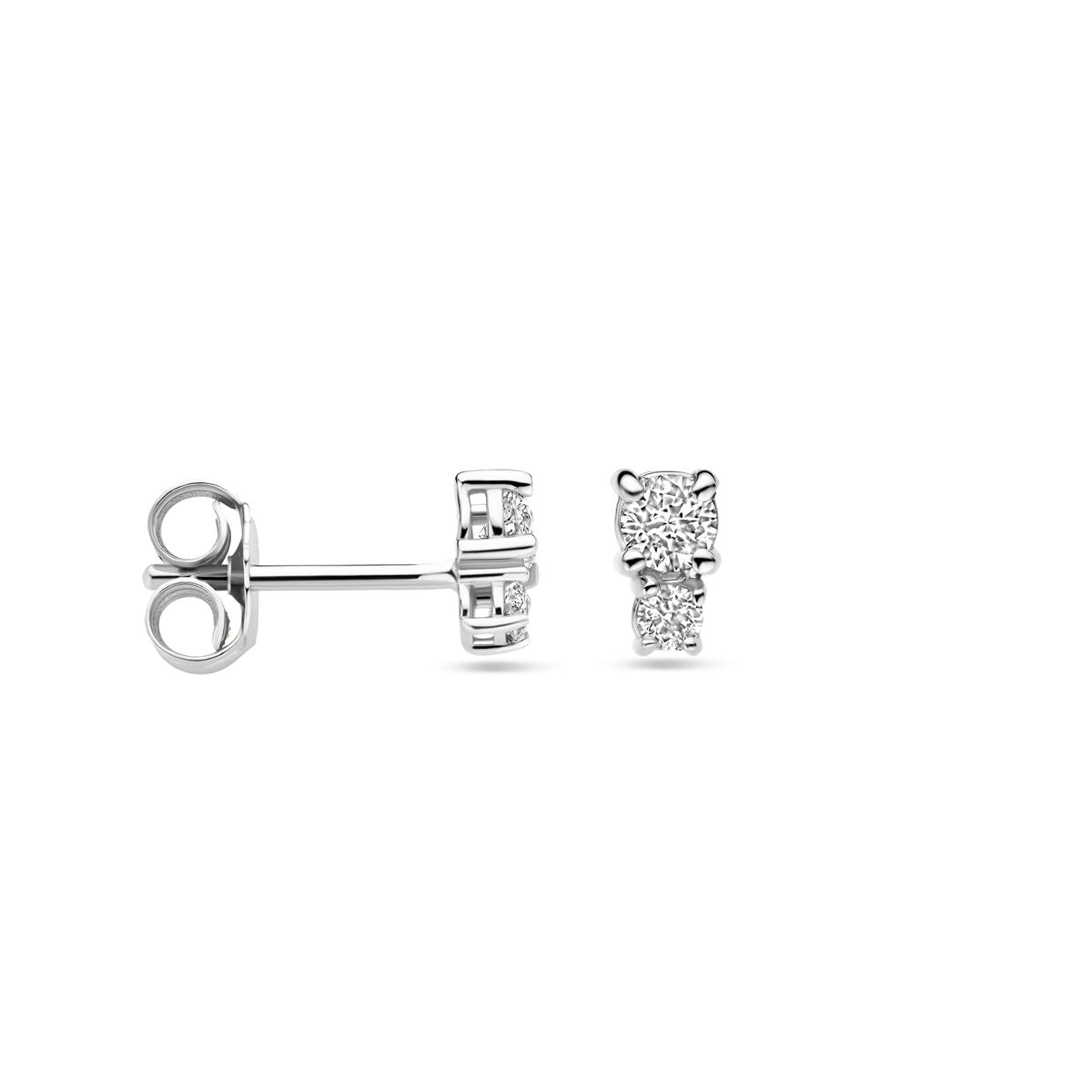 kolczyki wkrętki diament 0.26ct (2x 0.13ct) h si 5,5 mm 18K białe złoto