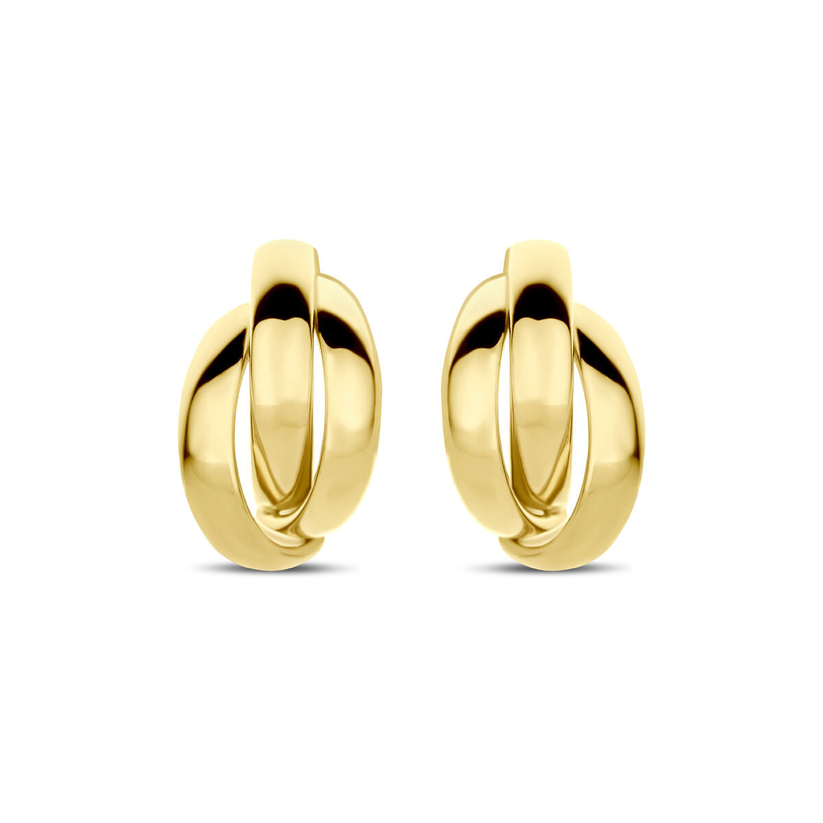 kolczyki wkrętki 13 mm 14K żółte złoto