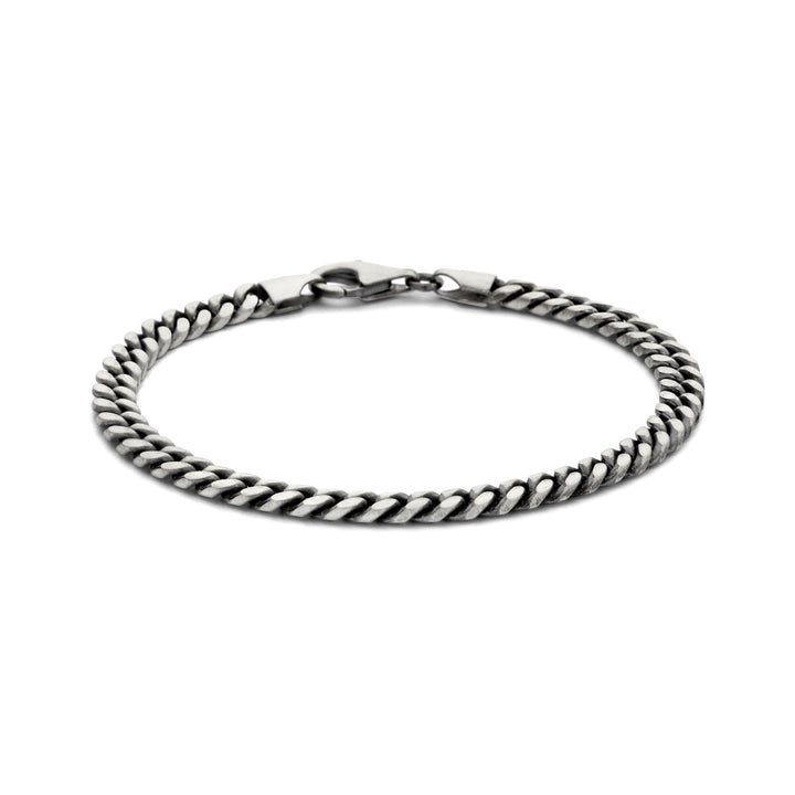 gourmette 6-zijdes geslepen oxi 5,0 mm zilver geoxideerd