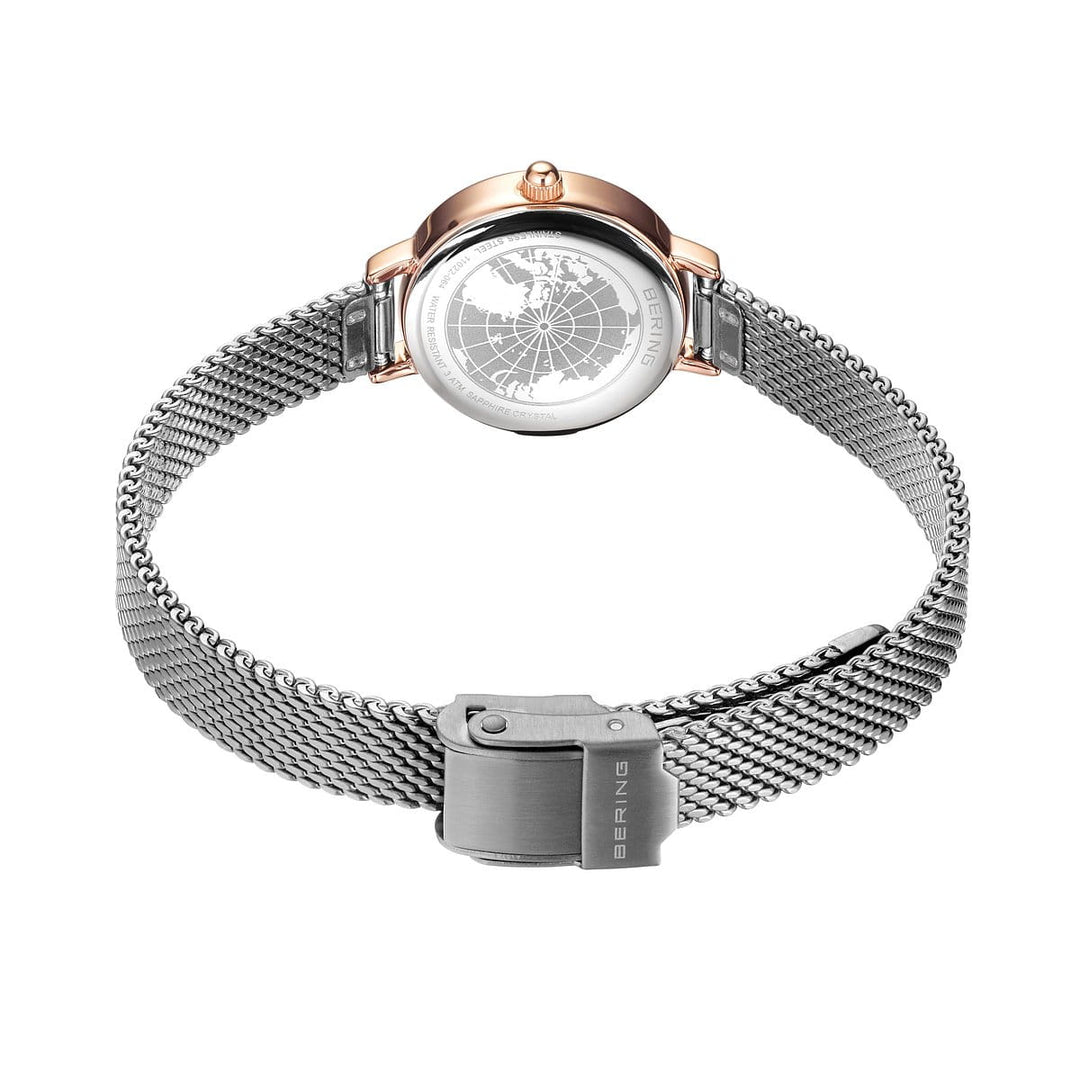 bering dames horloge zilveren wijzerplaat - 11022-064