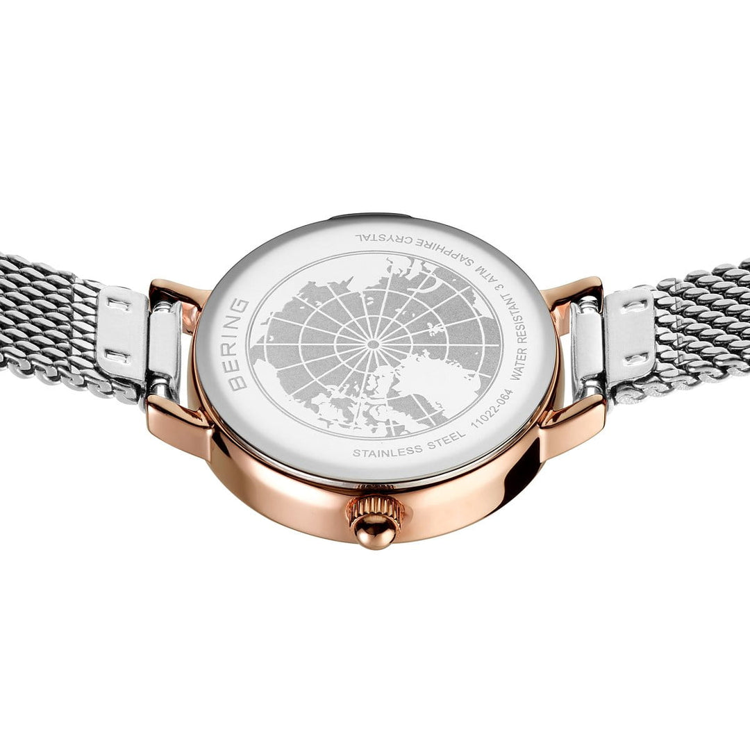 bering dames horloge zilveren wijzerplaat - 11022-064