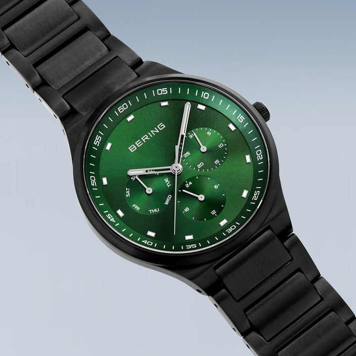Bering heren horloge groene wijzerplaat - 11740-728