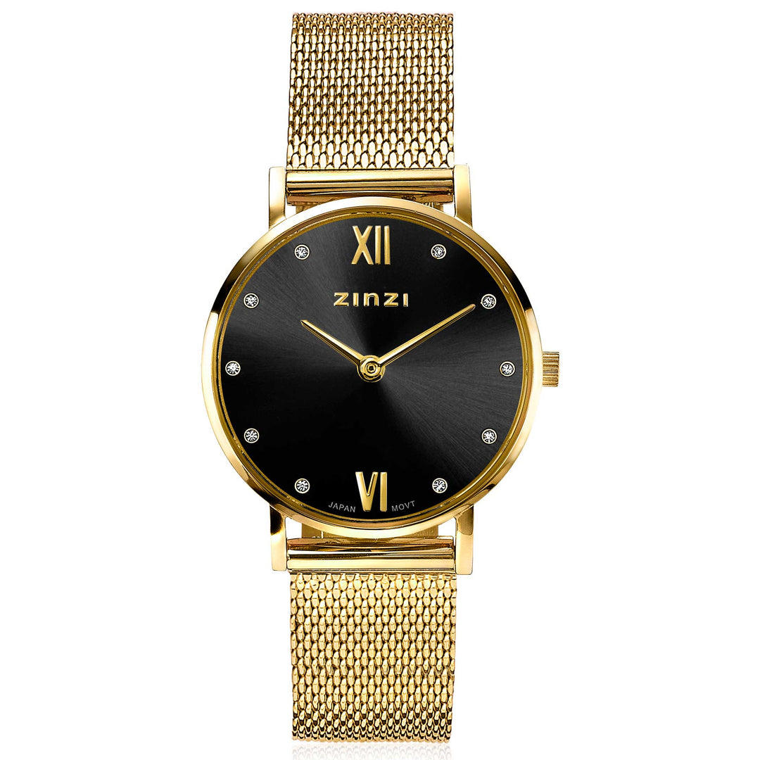 Zinzi Geelgoudkleurig Horloge Gold Plated Ziw643 M
