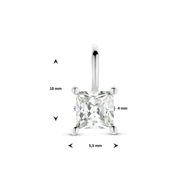 hanger zirkonia zilver gerhodineerd