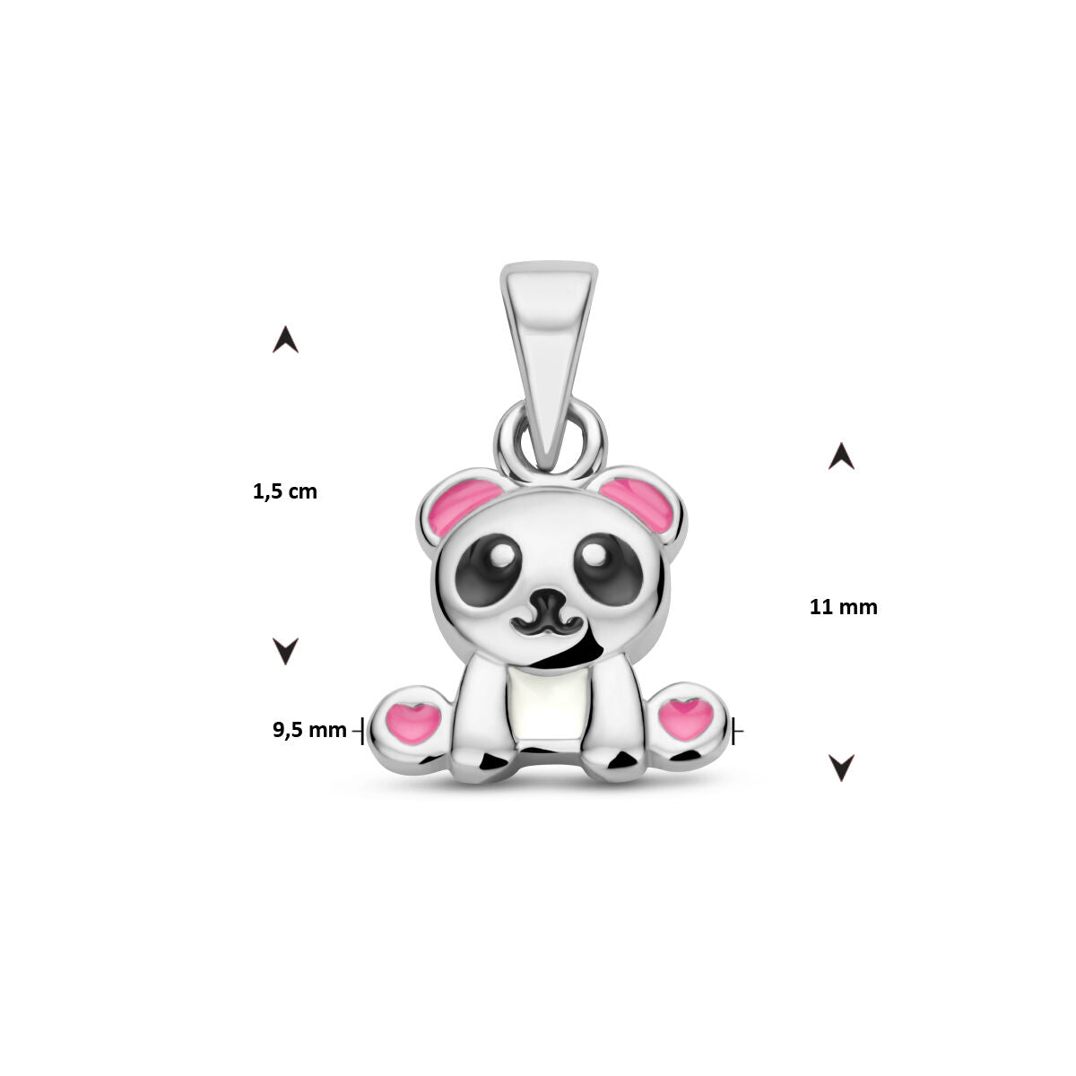 wisiorek panda srebro rodowane