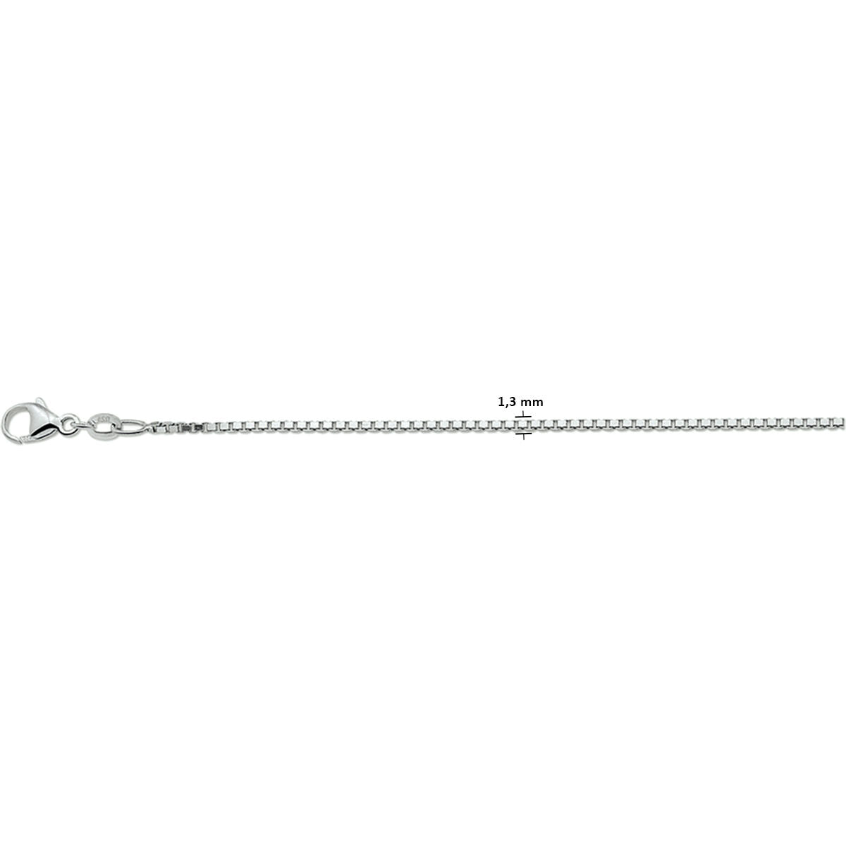 łańcuszek wenecki 1,3 mm srebrny z rodowaniem