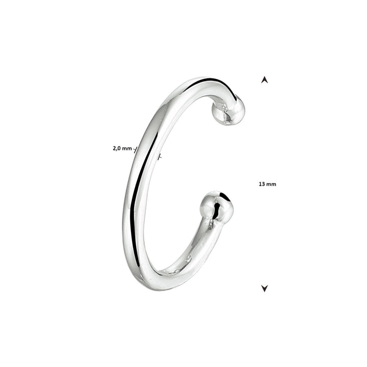 earcuff zilver gerhodineerd