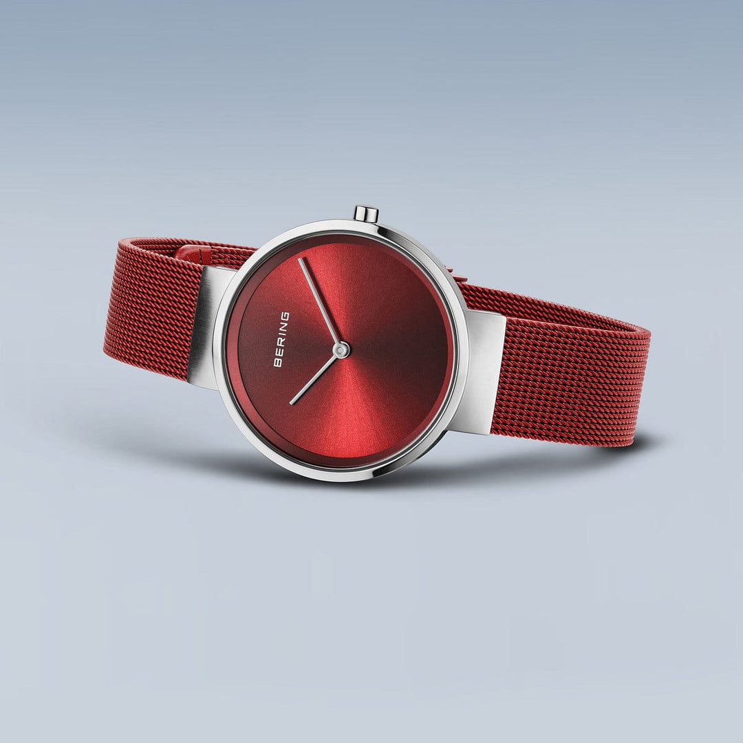 Bering dames horloge rode wijzerplaat - 14531-303