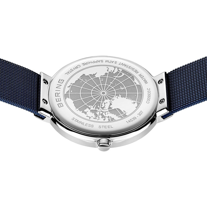 bering unisex horloge blauwe wijzerplaat - 14539-307