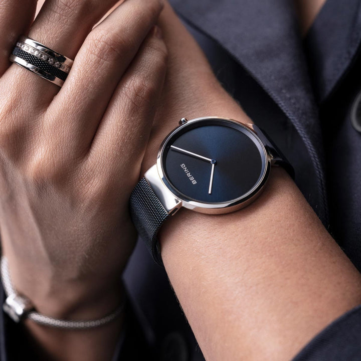 bering unisex horloge blauwe wijzerplaat - 14539-307