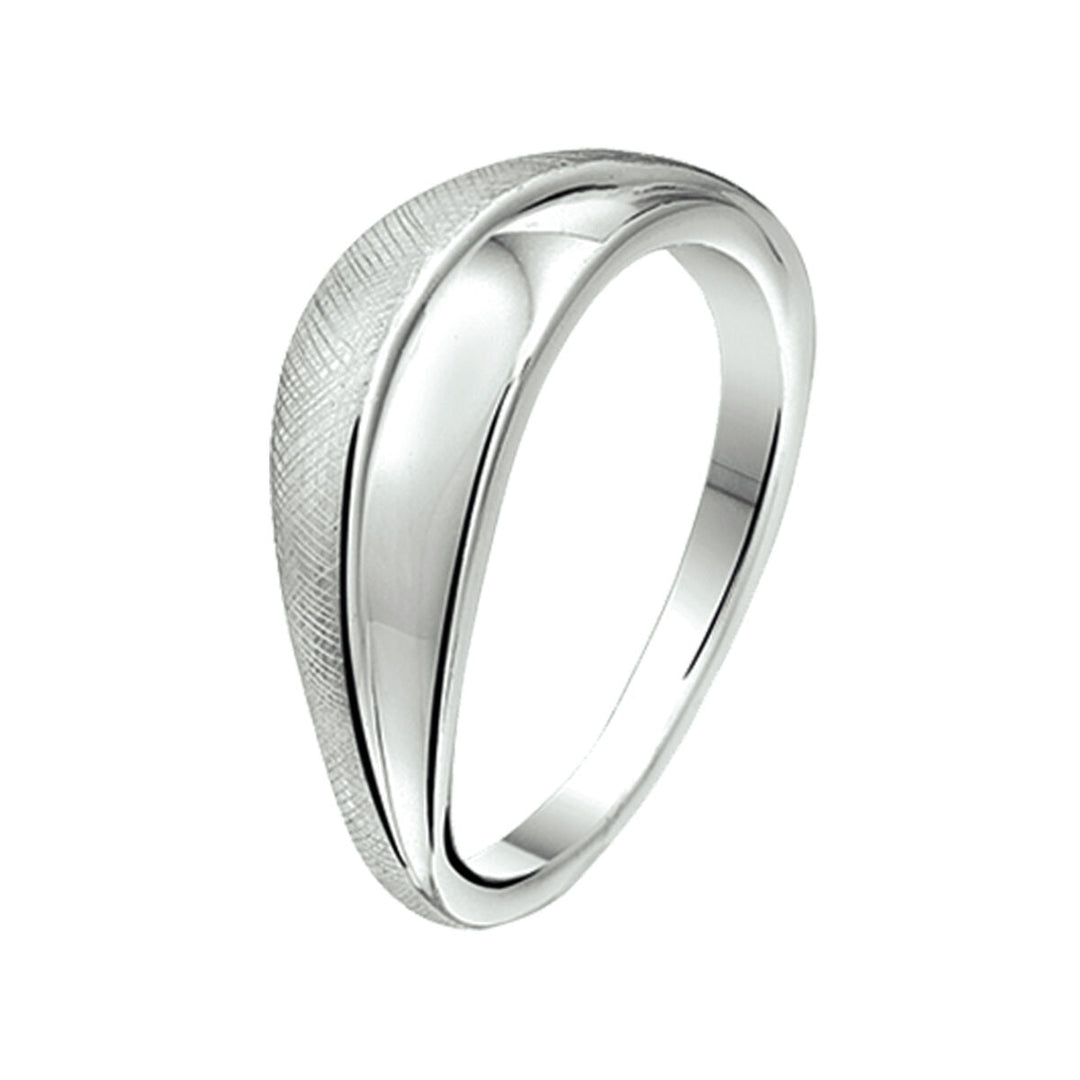 ring gescratcht zilver gerhodineerd