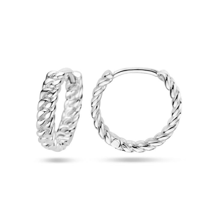 klapoorringen zilver gerhodineerd
