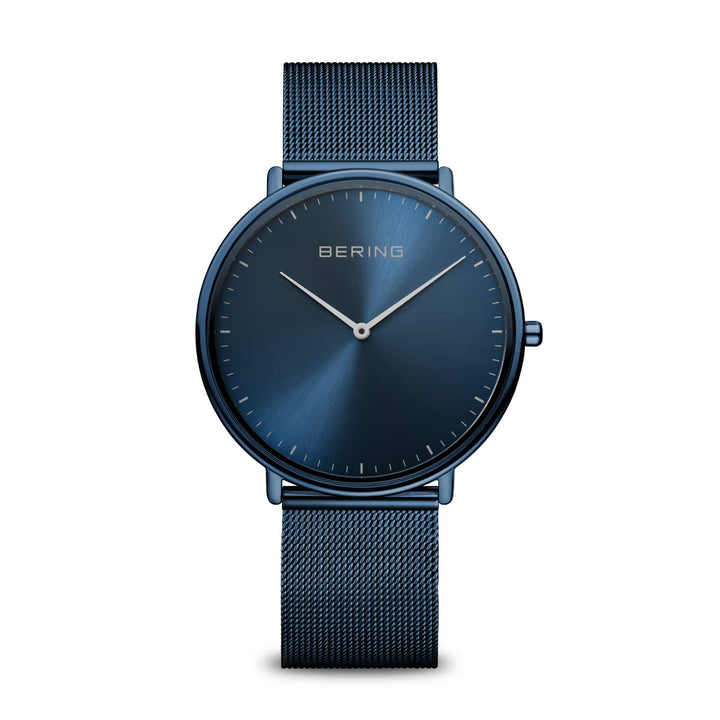 bering unisex horloge blauwe wijzerplaat - 15739-397