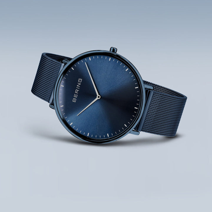 bering unisex horloge blauwe wijzerplaat - 15739-397