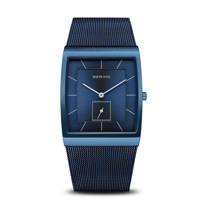 Bering heren horloge blauwe wijzerplaat - 16033-397