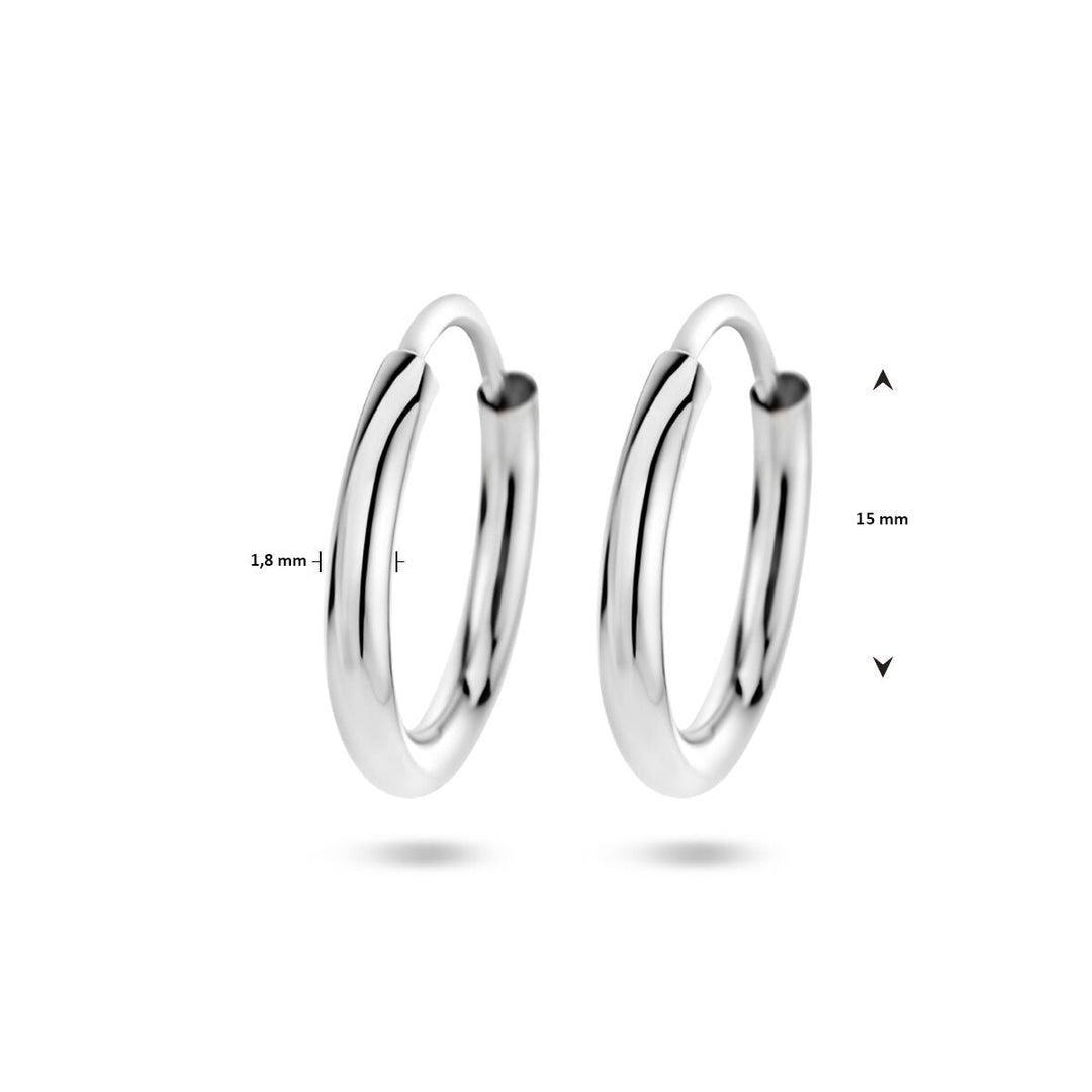 kolczyki koła 1,8 mm okrągła rura