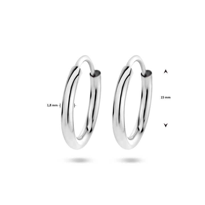 kolczyki koła 1,8 mm okrągła rura