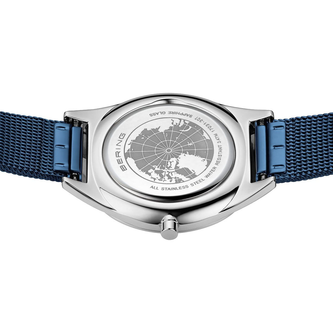 bering unisex horloge blauwe wijzerplaat - 17031-307