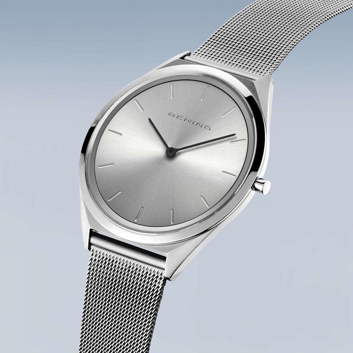 zegarek unisex z srebrną tarczą - 17039-000