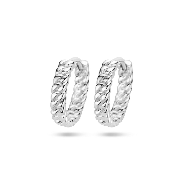 klapoorringen zilver gerhodineerd