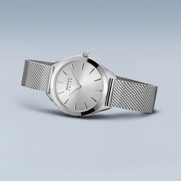 Bering damski zegarek solar srebrna tarcza - 17331-000