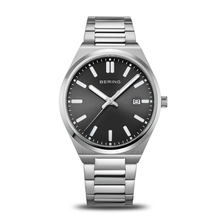 Bering heren horloge zwarte wijzerplaat 17639-702