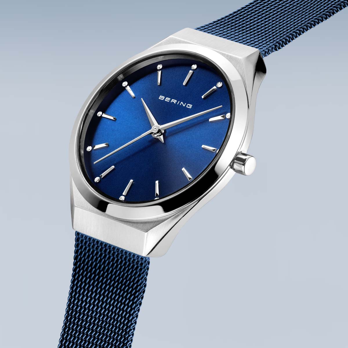 bering unisex zegarek niebieska tarcza - 18729-307