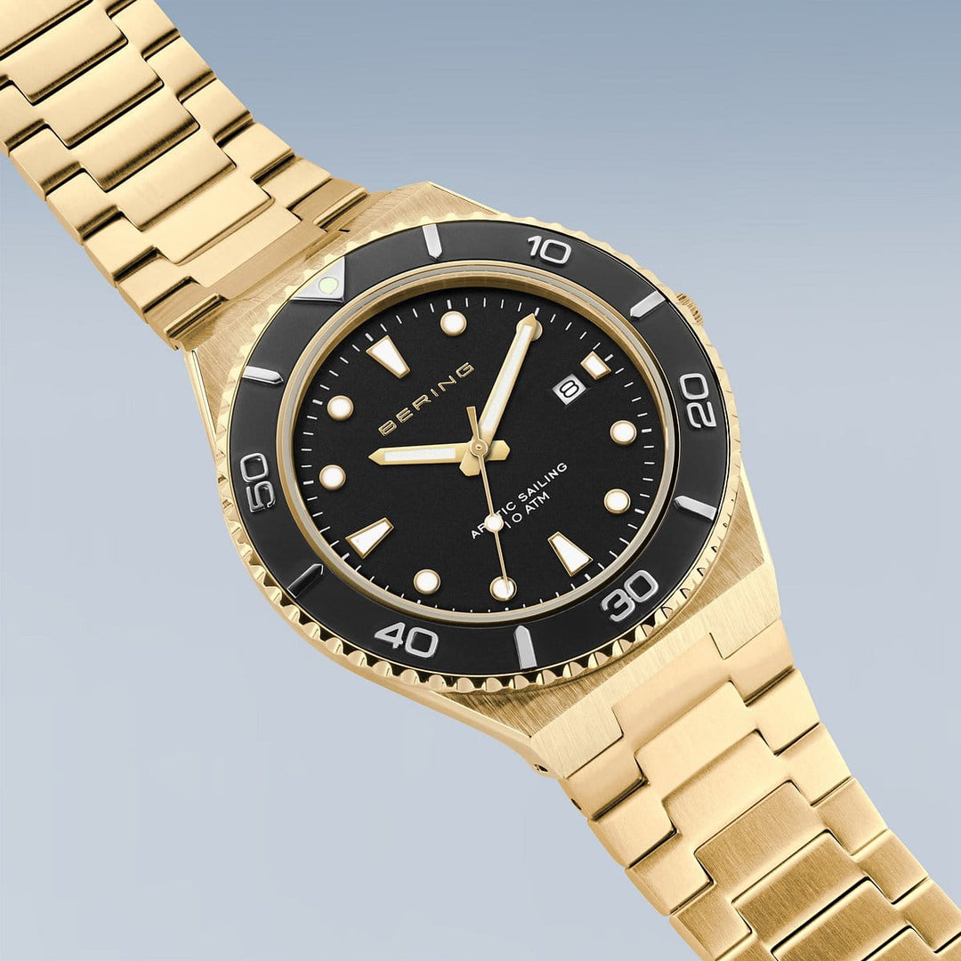 bering heren horloge zwarte wijzerplaat - 18940-732