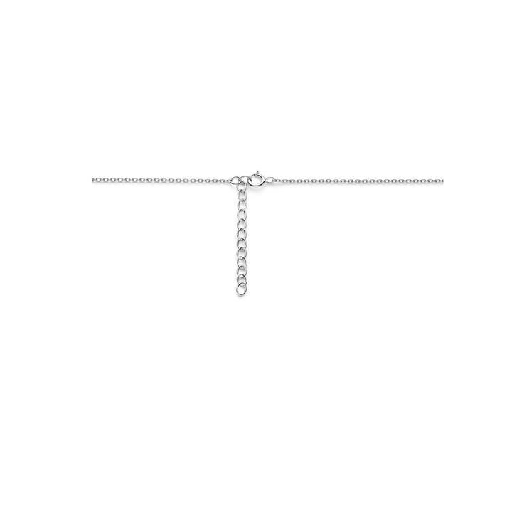 collier klaver 41 + 4 cm zilver gerhodineerd