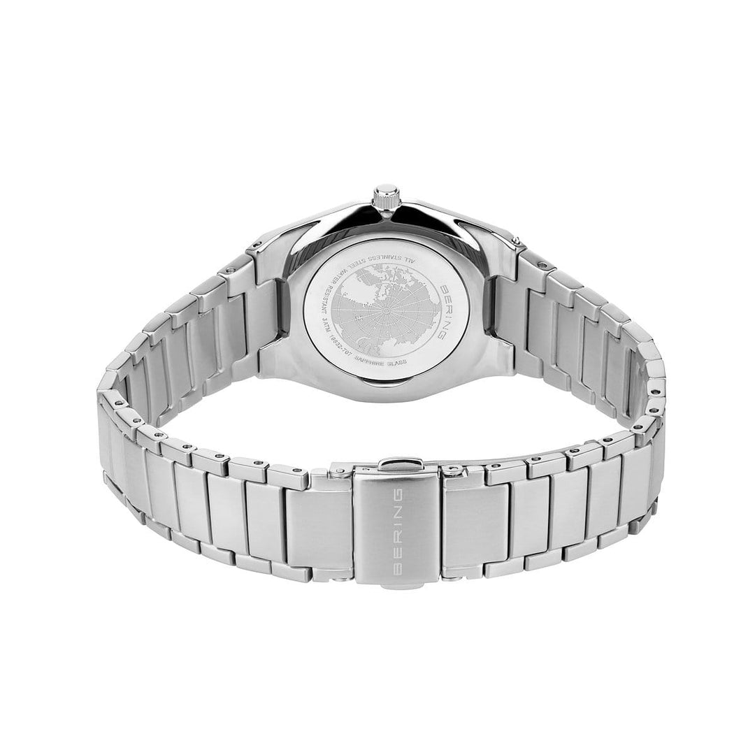 bering dames horloge blauwe wijzerplaat - 19632-707