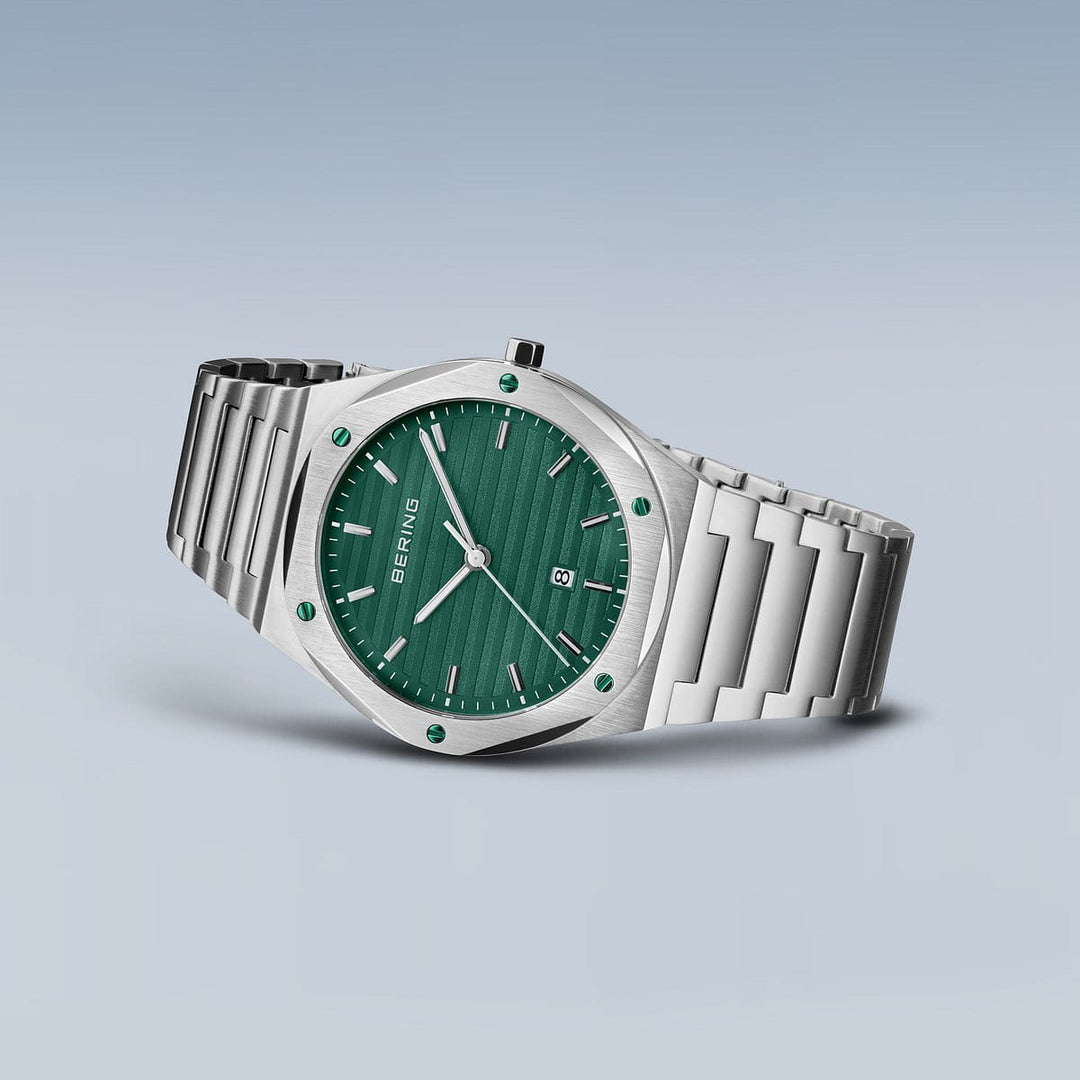bering heren horloge groene wijzerplaat - 19742-708