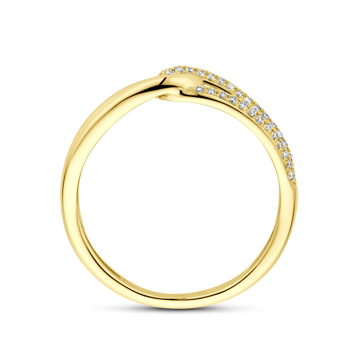 pierścionek diament 0.14ct h si 14K żółte złoto