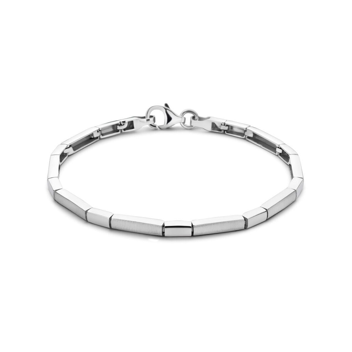 srebrna bransoletka choker poli/mat gerhodinowana